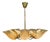Carl Erik Bodén, Chandelier, Brass, Glass, Sweden, 1940s For Sale
