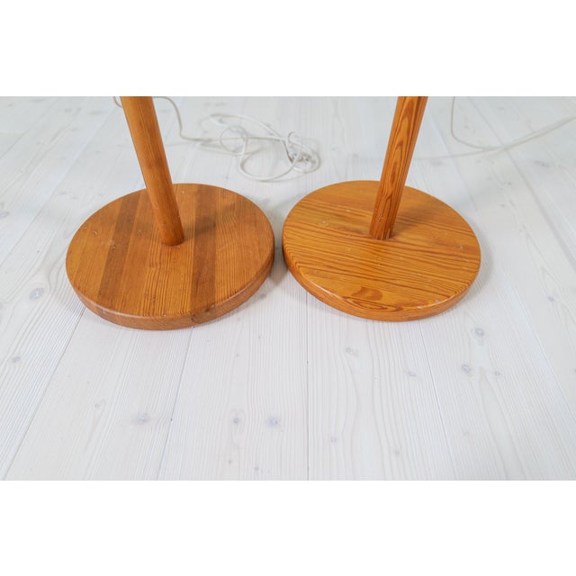 Scandinavian Modern Sculptural Floor Lamps in Pine by Yngve Ekström, 1970s, Set of 2 For Sale - Image 13 of 15