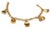 Contemporary Mid 20th Century Enamel 5 Bag Charms 14k Yellow Gold Chain Bracelet For Sale - Image 3 of 4