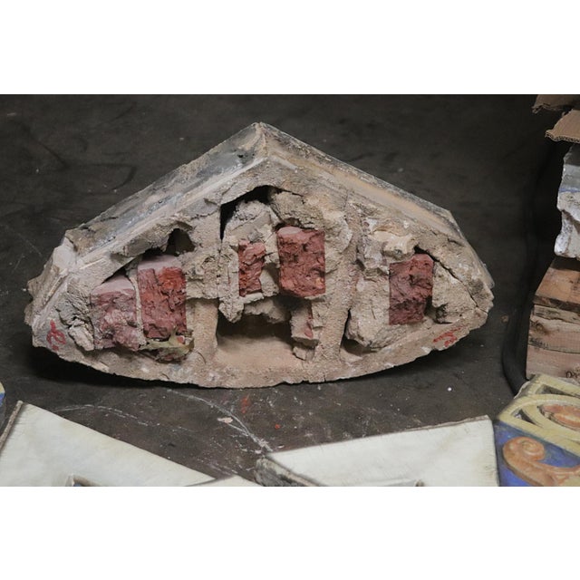 Early 20th Century Polychrome Terra Cotta Round Frieze With Star of David From Synagogue For Sale - Image 9 of 10