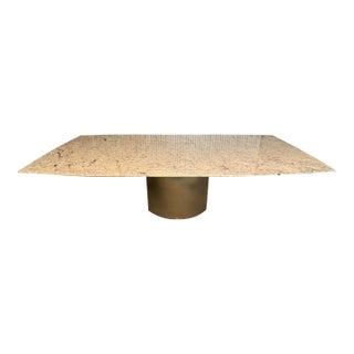 Draenert Atlas Boat-Shaped Dining Table. Kashmir White Granite. Butterfly Extension. Made in Germany For Sale