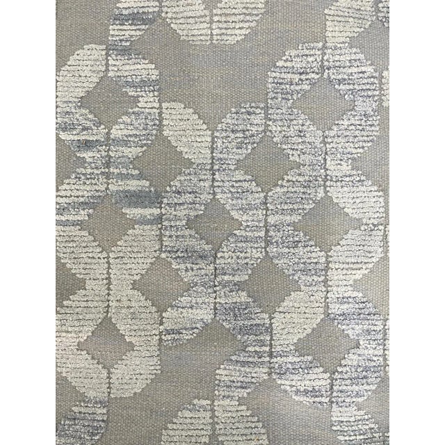 Handmade High Low Wool & Viscose Modern Rug 9'00" X 12'00" For Sale - Image 4 of 5
