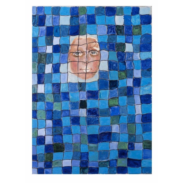 Contemporary Giorgio Lo Fermo, Reticulum with Mask, Original Oil on Canvas, 2020 For Sale - Image 3 of 5