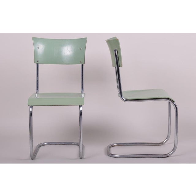 Bauhaus Vintage Bauhaus Chairs from Robert Slezák, 1930, Set of 4 For Sale - Image 3 of 9
