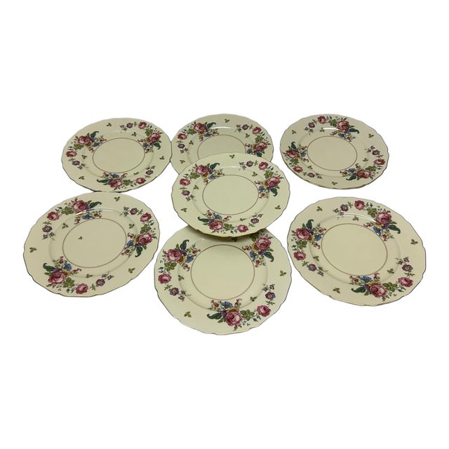 Vintage 1930s Thomas Ivory Bavaria "Rosemont" Dinner Plates - Set of 7 For Sale