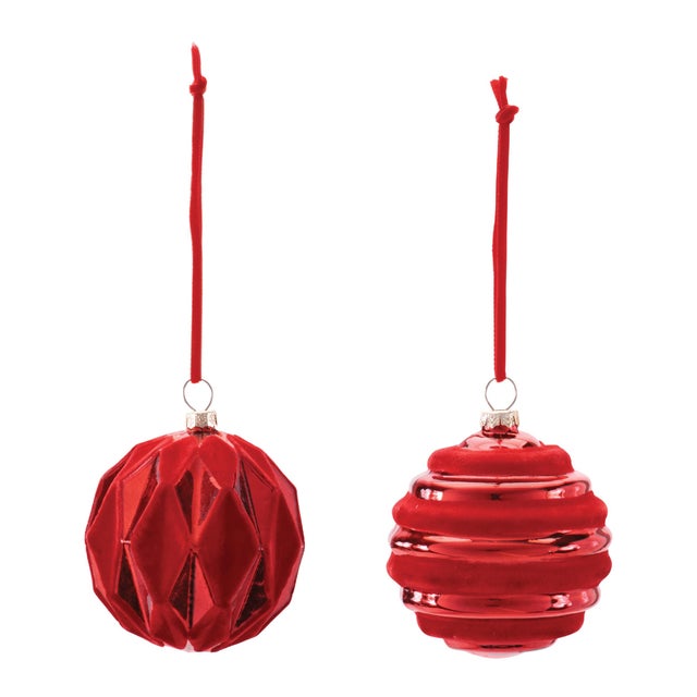 Add timeless sparkle to your holiday décor with this set of Glass Ball Ornaments. Each 3-inch ornament features a smooth,...