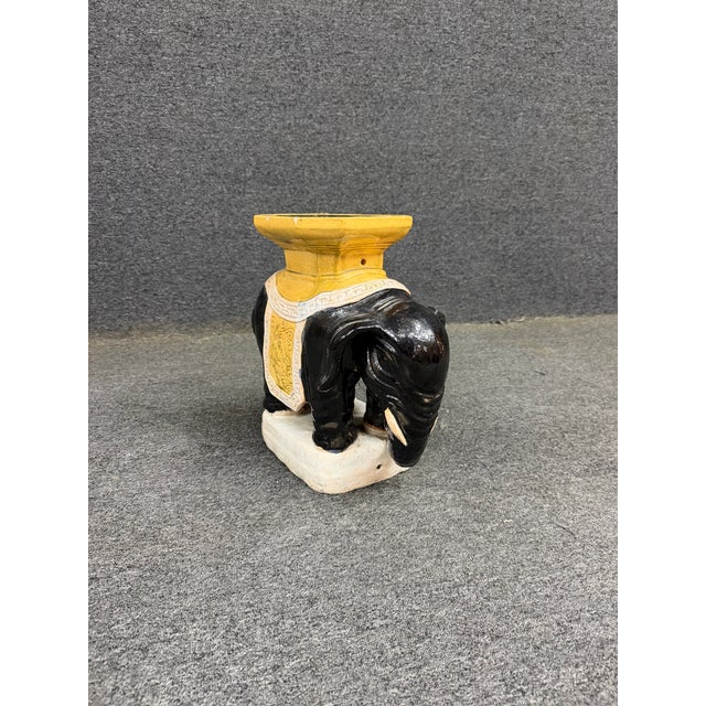 Black Elephant Garden Seat/Stool For Sale - Image 8 of 8