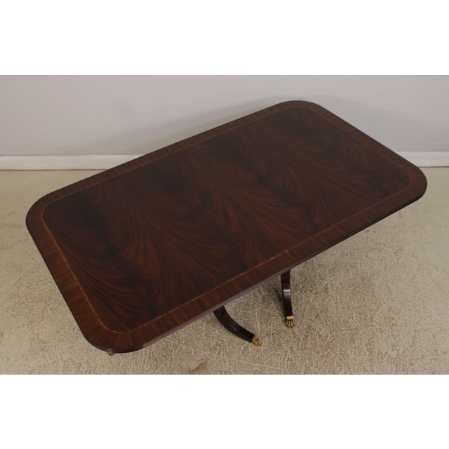 Traditional Henkel Harris Mahogany 2276 Double Pedestal Dining Table For Sale - Image 3 of 18