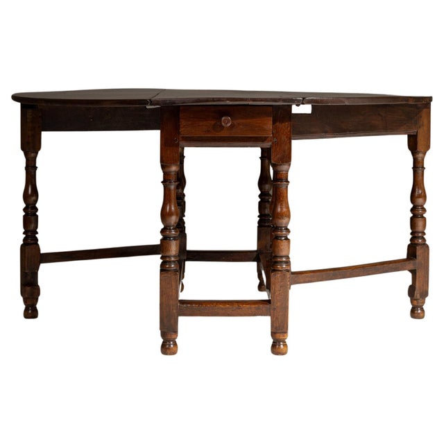 19th Century French Wooden Drop Leaf Table in Original Patina For Sale - Image 15 of 18