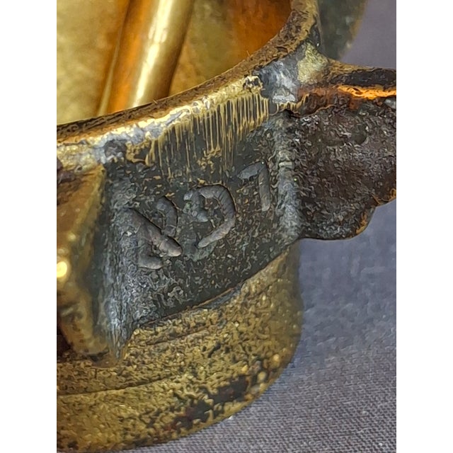 Museum-Grade Kabbalistic Assemblage: 18thC Inscribed Healing Mortar, Agla Amulet Tray & Travel Shabbat Candlesticks For Sale - Image 10 of 18