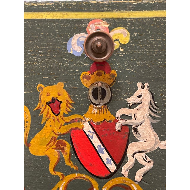 VTG/Antique Florentine Wooden Hand Painted Organizer Box Storage Case Secretary For Sale - Image 12 of 12