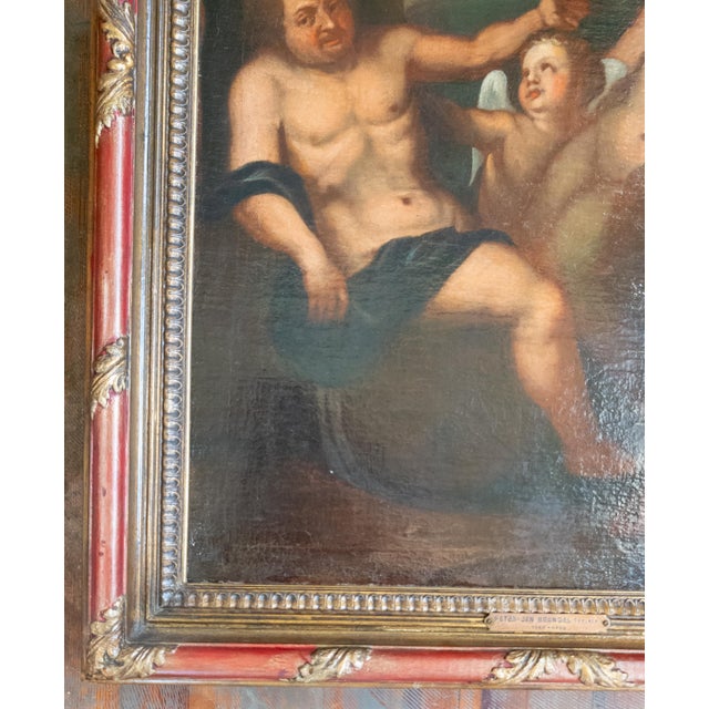 Textile 18th Century Baroque Old Master Painting of Bacchus Grotto Scene Attributed to Petr Brandl For Sale - Image 7 of 18