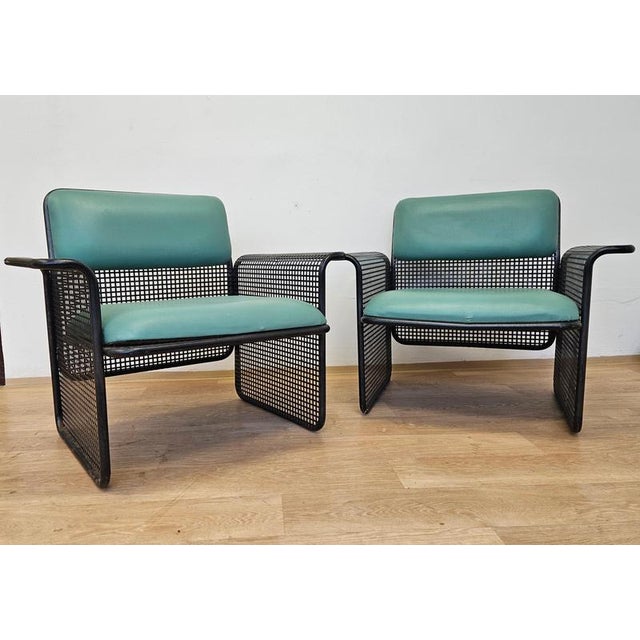 Vintage Italian Metal Armchairs by Talin Vicenza, 1970s, Set of 2 For Sale - Image 13 of 16