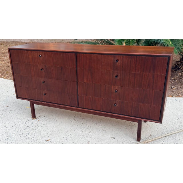 Mid-Century Modern MidCentury Modern Black Walnut 6 Drawer Dresser For Sale - Image 3 of 17