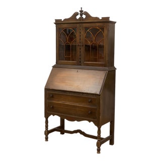 Antique Victorian Secretary, Hutch For Sale