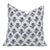 Fabdivine Block Print Cushion Cover 16x16 Inch Off-White Linen-Gandapushp For Sale