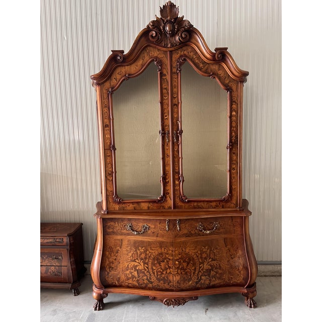 Louis XV Display Cabinet with Glass Doors, 1900s For Sale - Image 12 of 12