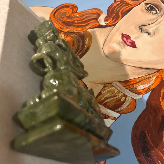 2000 - 2009 Green Jade Dragon Carving Statue For Sale - Image 5 of 5