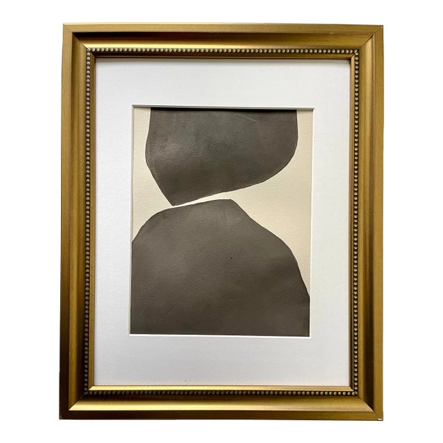 2024 "Smerigliare" Mixed Media Contemporary Painting on Paper by Artist r.k. Red For Sale