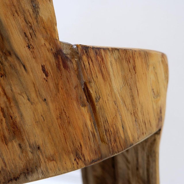 Brutalist Sculptural Wabi-Sabi Style Chair in Oak, 2010s For Sale - Image 13 of 16