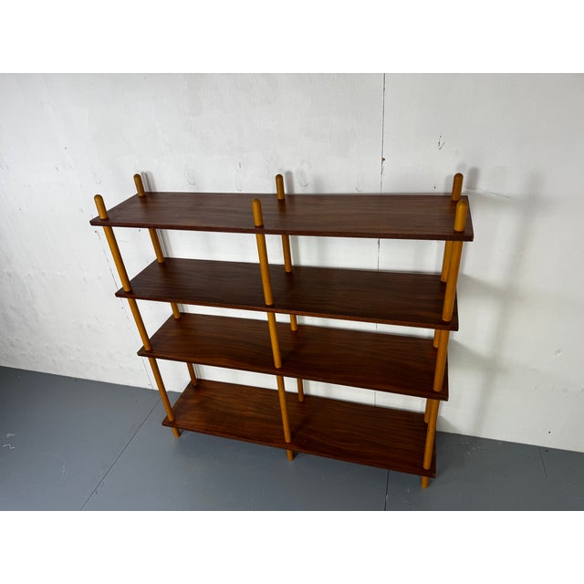 Mid-Century Modernist Teak Stick Wall Cabinet attributed to Willem Lutjens for Gouda Den Boer, 1950s For Sale - Image 11 of 15