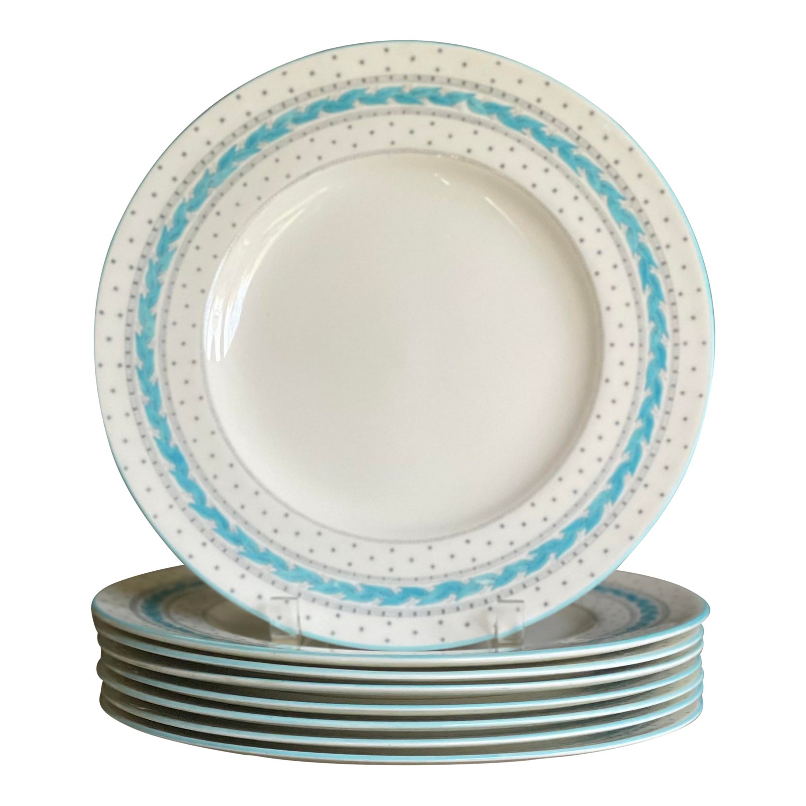 Vintage Royal Worcester Alpine Blue Dinner Plates Set of 8 Chairish