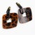 Monies Tortoise Resin Carved Clip Earrings For Sale - Image 4 of 7