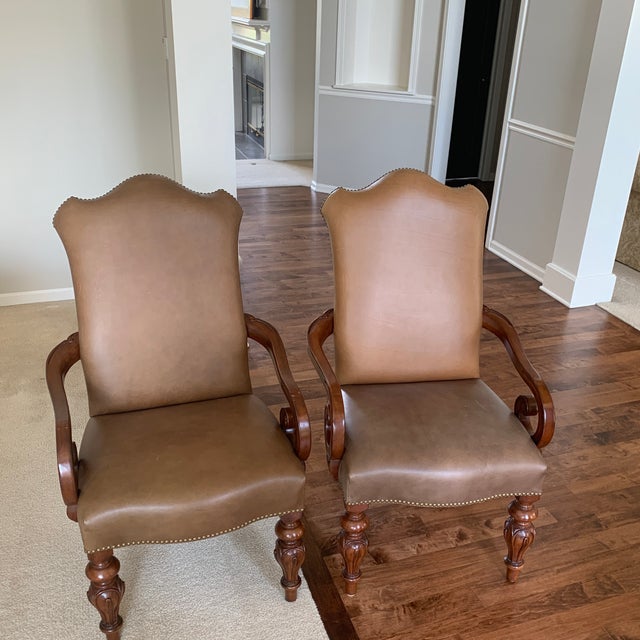 Leather Dining Room Chairs Set Of 6 Chairish
