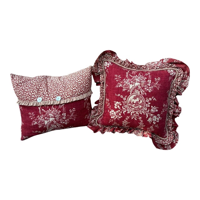Vintage Country House by Sidney Muncy Decorative Pillows For Sale