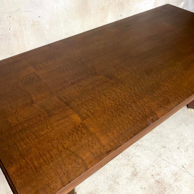 Art Deco Table in Wood and Gilded Brass, 1930 For Sale - Image 11 of 14