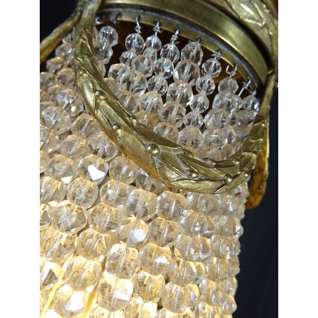 Metal Antique French Chandelier in Bronze and Brass with Ram Heads, 1890s For Sale - Image 7 of 16