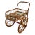 French Riviera Rattan Bar Cart Audoux & Minet 1950s For Sale