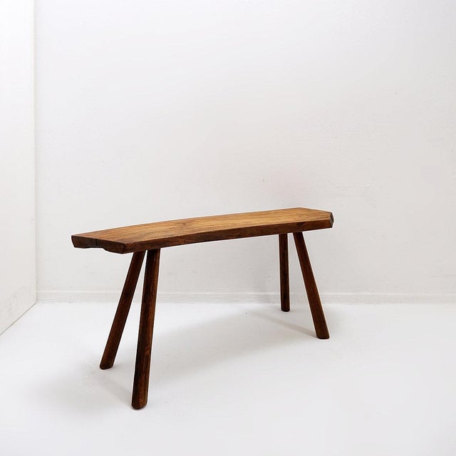 Brown 20th Century Primitive Pine Bench For Sale - Image 8 of 13