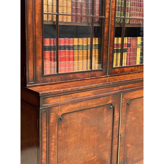 Antique George III Tall Mahogany Bookcase, 1780 For Sale - Image 13 of 16