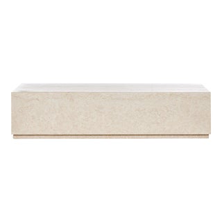 Four Hands Oakland Outdoor Rectangular Coffee Table - Outdoor Cream Marble For Sale