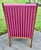 Bergere Armchair Hollywood Regency Style Pink Magenta Striped Satin Accent Chair For Sale - Image 12 of 14