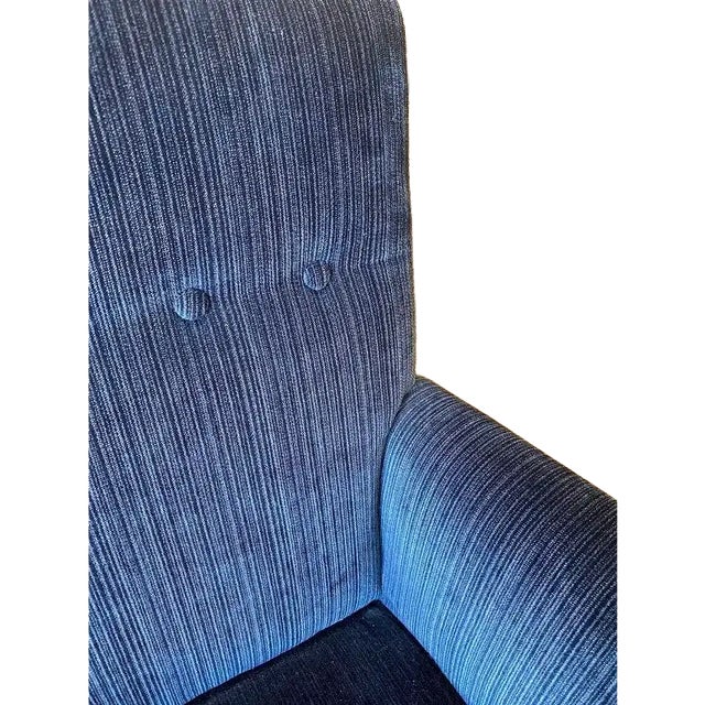 Century Furniture Trevor Armchair in Blue Velvet For Sale In Little Rock - Image 6 of 9