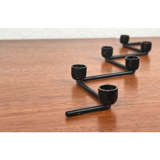 Mid-Century Modern Mid-Century Modern Danish Minimalist Metal Candleholder, 1960s For Sale - Image 3 of 18