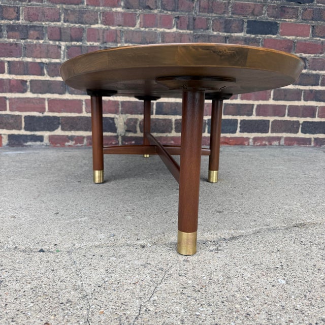 Refinished Mid Century Modern Walnut Surfboard Coffee Table For Sale In Cleveland - Image 6 of 9