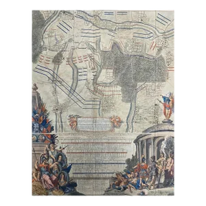 1729 History of Prince Eugene Handcolored Engraving