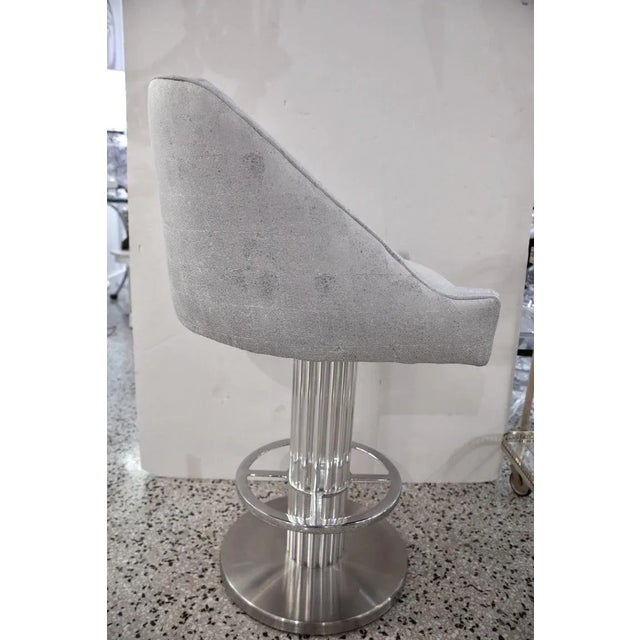 Late 20th Century Bar Stools Memory Swivel Design for Leisure - A Pair For Sale - Image 5 of 17