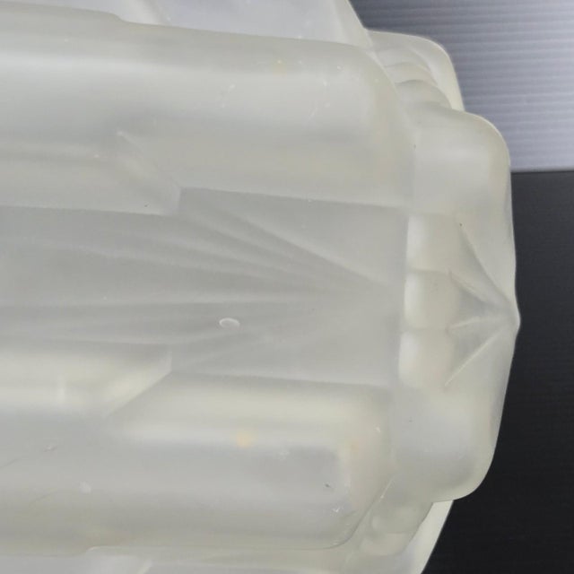 Vintage Art Deco Lampshade in Opaque Glass, 1920s For Sale - Image 15 of 16