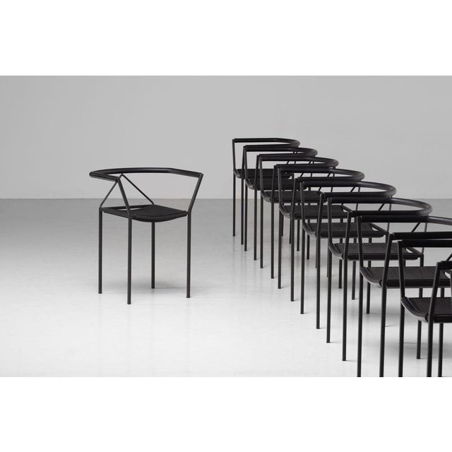 Armchairs by Maurizio Peregalli for Zeus, Italy, 1984, Set of 10 For Sale - Image 6 of 18