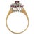 14KYW Ruby(0.80) & Diamond Cluster Ring, size 7.25 For Sale - Image 4 of 5