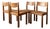 Mid-Century Elm and Rush Dining Chairs by Maison Regain, 1970s, Set of 4 For Sale