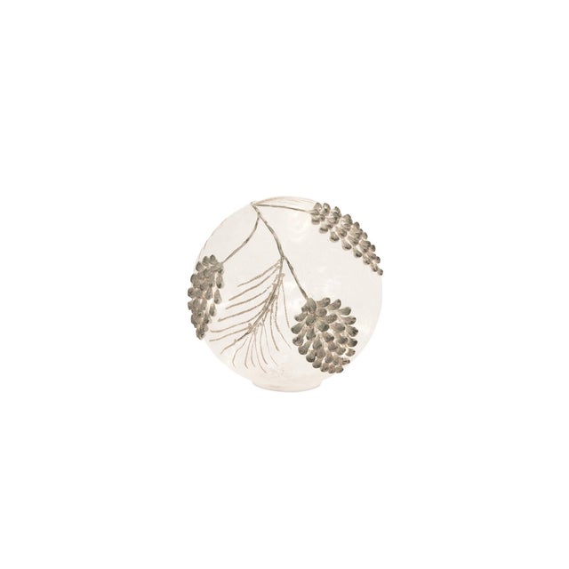 Kenneth Ludwig Chicago LED FrostedGold Pinecone Orb (Set of 3) For Sale - Image 4 of 6