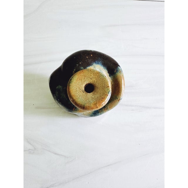 Vintage midcentury pottery vase / ceramic weed pot Midcentury pottery vintage ceramic weed pot Lovely ombré from blue to...