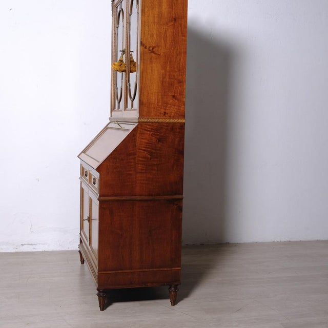 Louis XVI Display Cabinet with Flap Secretaire, Italy, 1950s For Sale - Image 14 of 18