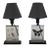 Resin Table Lamps with Inclusions, 1970s, Set of 2 For Sale