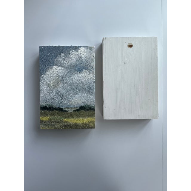Wood Landscape Painting on Wood For Sale - Image 7 of 7